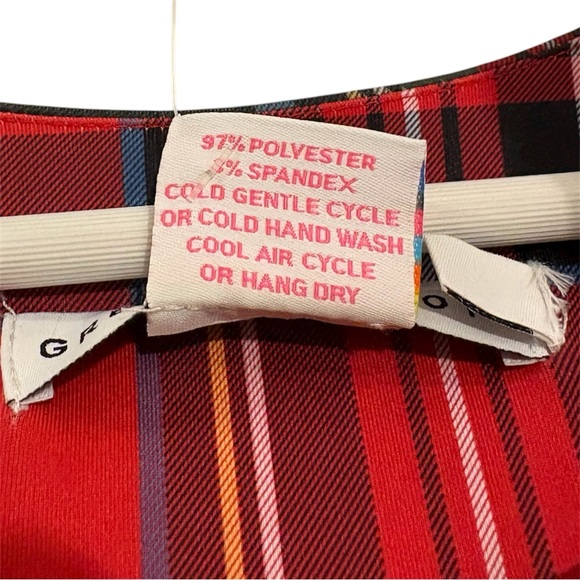 Gretchen Scott Tartan Plaid Button Up Dress Size L NWT - Picture 9 of 9